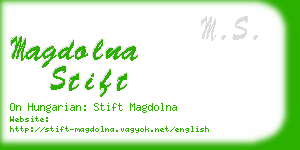 magdolna stift business card